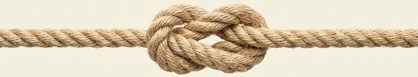 Natürliches Tau mit Achterknoten